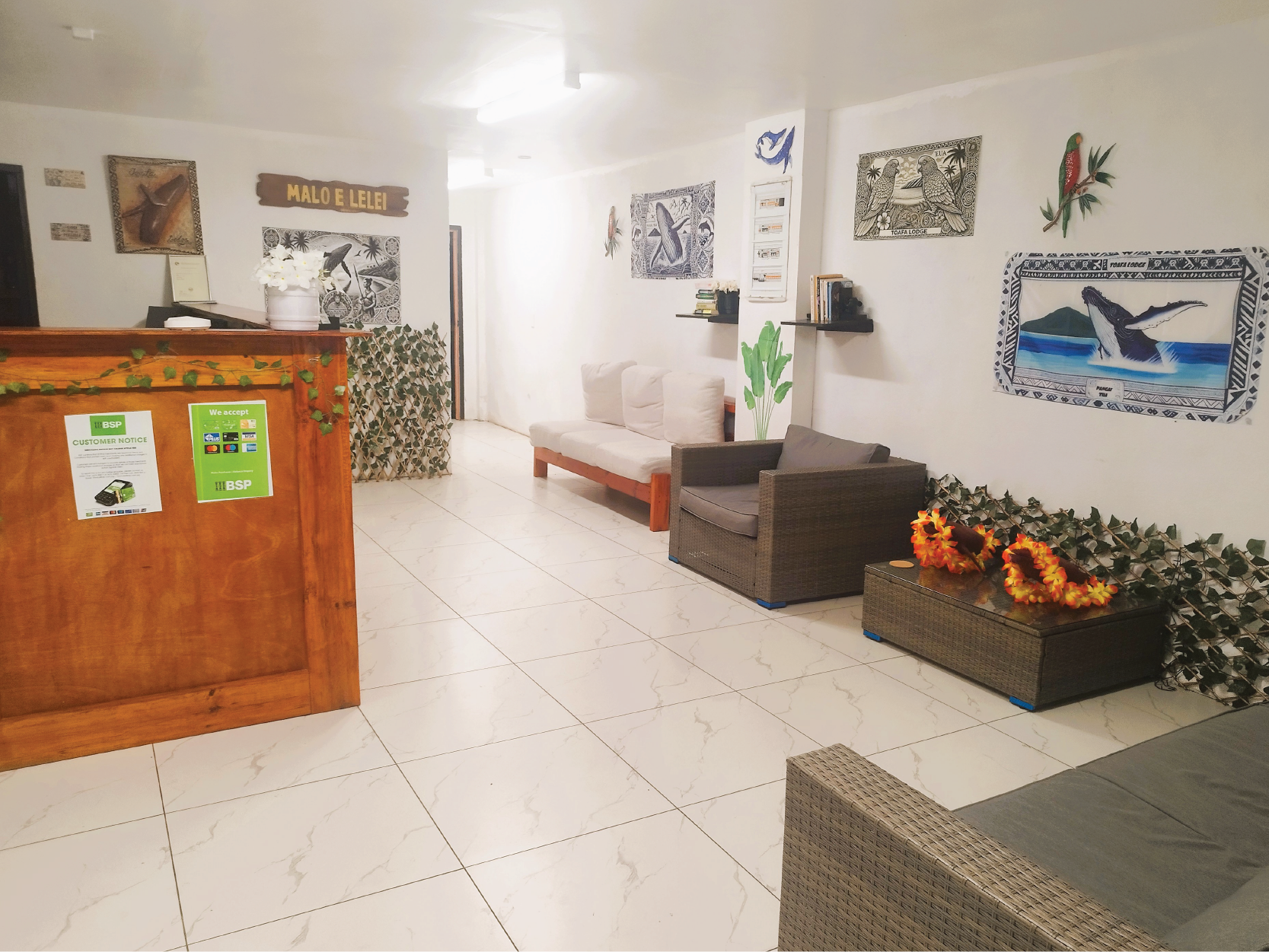 Toafa Lodge Front office